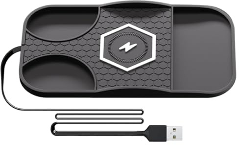 Wireless Car Charger - Fast Charging Vent Mount Phone Holder | Cordless Chargings Pad Anti-Slip Phone Charger | Non Slip Base Portable for Pickups Trucks Scooters Dashboard Office Home Automotive
