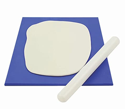 PME RBM2 Rolling Out Board Medium Size 30 x 25 cm, Blue | Non-stick surface prevents sugarpaste from clinging, ensuring smooth rolling for professional cake decorating.