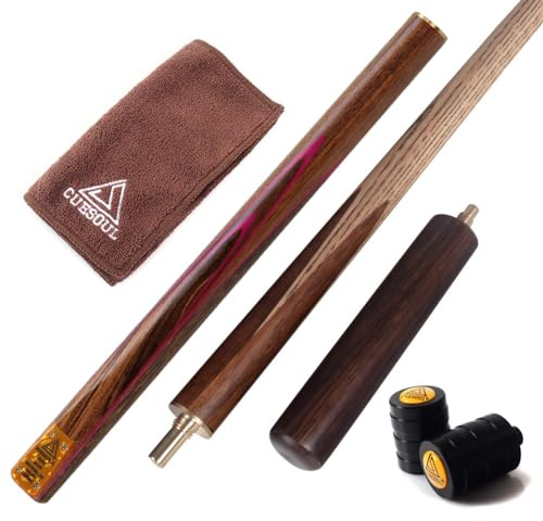 CUESOUL 57 inch Walnut 3/4 Piece Snooker Stecche-18oz