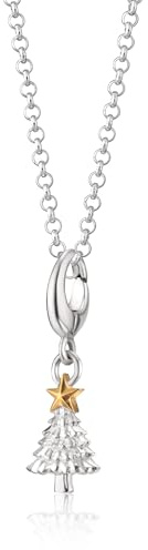 Lily Charmed - 925 Sterling Silver Christmas Tree Necklace with 18 Inch Chain