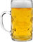 Rink Drink German Beer Stein Mug - 1 Litre Large Dimpled Glass Tankard with Handle for Craft Beer, Cider and Ale