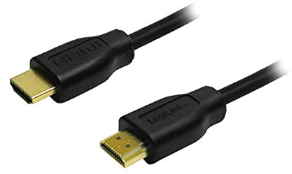 LogiLink CH0076 - HDMI High Speed mit Ethernet (V1.4) Kabel, 2X 19-pin Male (Gold), Schwarz, 0,2m