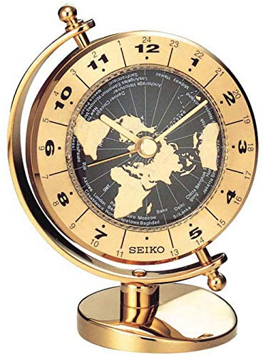 Seiko QHG106G Skrivbordsklocka, Guld, 9.2 x 15.7 x 9.4 cm