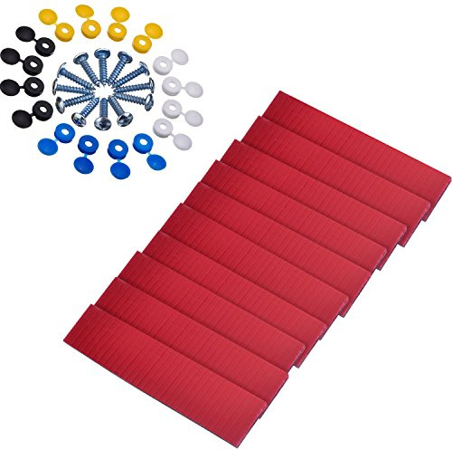 Pangda 10 Pieces Double Sided Sticky Tape with 16 Set Screws and Caps for Number Plate Car License Plates Fixing Fitting Kit