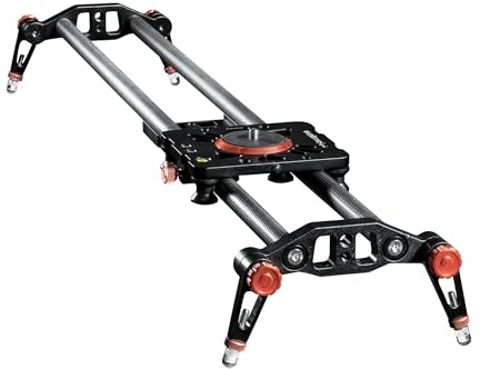 Walimex Pro Carbon Video Slider Pro (80 cm, ruckelfreie Kamerafahrten, inklusiv Transporttasche und Wasserwage) schwarz