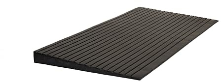 HomeCare Schwellenrampe aus Gummi – (4 x 100 x 40 cm) - Türschwellenrampe türrampe vollgummi tuerrampe Rollstuhl Gummirampe borsteinrampen auffahrrampe Schwellenrampe für Rollstühle und Roller