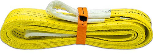 Autodomy Abschleppseil Auto 3 Meter Bruchfestigkeit 21 TONNEN (21.000 kg) | Kinetisches Abschleppseil mit Verstärkten Nähten | Bergegurt Offroad 4x4 für Auto, Van, LKW