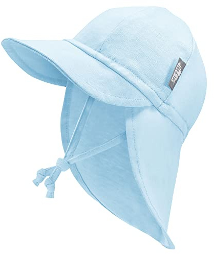 Jan & Jul UPF solhatt för småbarn pojkar och flickor med band (babyblå, storlek M: 6–24 månader), Babyblått, 6-24 Månader