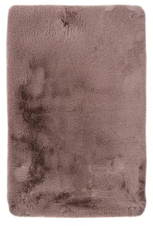 Qiyano Lapito Badematte Rosa 40 x 60 cm, Flauschiger Badezimmerteppich, Badteppich rutschfest & Waschbar, Hochwertiger Badvorleger für Badewanne