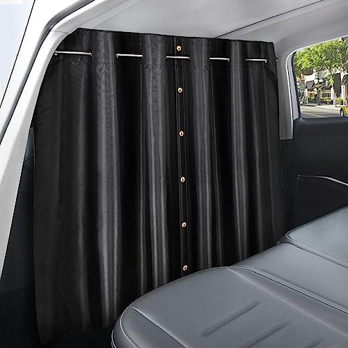 ZATOOTO Cortinas Divisorias de Privacidad Coche,Furgoneta Camper，Cortinillas Parasoles Ventanas Coche Caravanas Pare niños de Tejido Oxford para Viajar Acampar Dormir 161x107 cm (Tamaño Mediano)