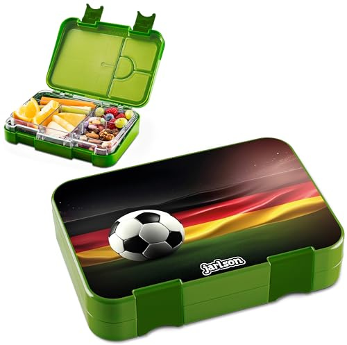 Jarlson® Lunch Box Bambini - Bento Box con 6 Scomparti - Porta Pranzo - Senza BPA - per la Scuola e l'asilo - 850ml
