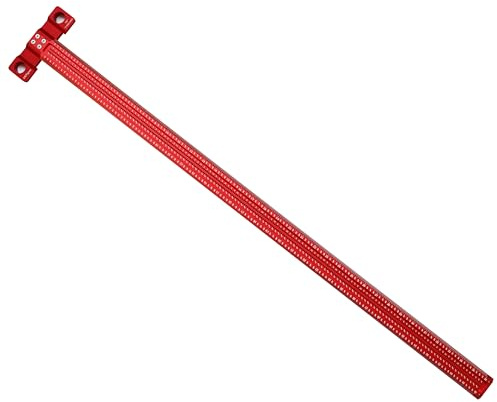 AKNgoes Woodworking Scriber t Square Ruler 36inch with Thoughtful Support Lips, t Square Woodworking Scriber, Aluminum Alloy Architect Ruler for Carpenter Work, Layout and Measuring Tools-Red…