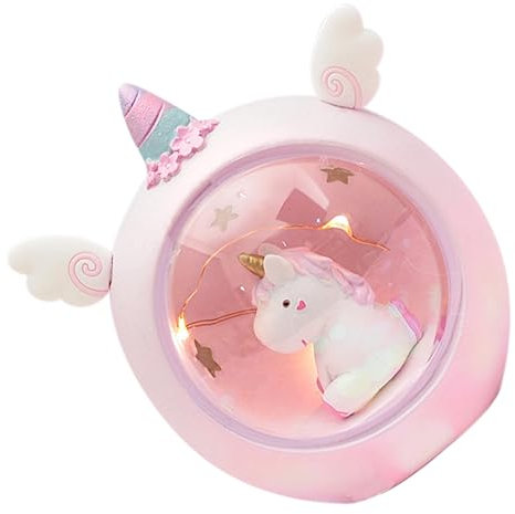 UPKOCH Luce Notturna Unicorno Resina Per Decorazione Magica Per Cameretta e Stanza Da Letto Luce Atmosferica Per Feste e Compleanni Design Accattivante e Per Bambine