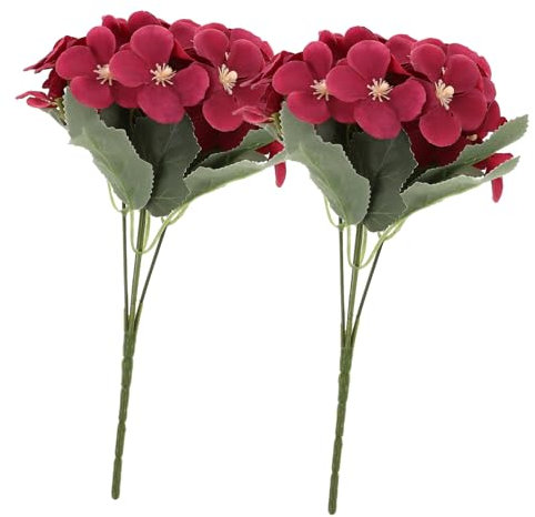 Amosfun 2stücke Künstlicher Blumenstrauß aus Seide Kunstblumenstrauß für Hochzeitsdekoration Deko-blumenstrauß für Tischarrangement Realistische Blumen zum Schmücken von Zuhause