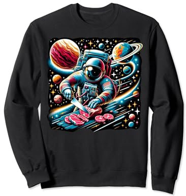 Funny Space Astronaute Butcher Homme et Femme Sweatshirt