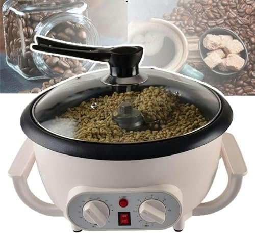 1200W Household Electric Coffee Bean Roaster, Temperature Adjustment (0-240°) + Time (0-60 Minutes), Capacity: 750 G, Baking Weight: 300 G