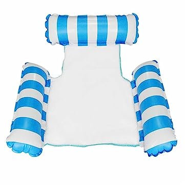 Poolschwimmer für Erwachsene Aufblasbare Wasserhängematte, aufblasbare Wasserhängematte, 4-in-1-Mehrzweck-Schwimmbadzubehör Schwimmender Wasserstuhl