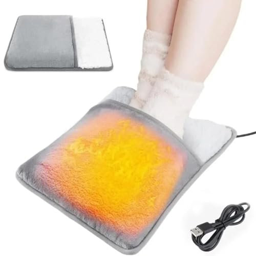 Ultimate Cozy Feet Winter Foot Warmer - Soft Plush USB Heated Pad | Fast Warmth, Washable Electric Foot Warmer for Home & Office | Instant Comfort