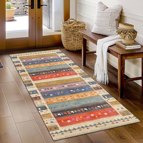 RxueSug Alfombra Pasillo Larga 40 x 60 cm Alfombra Corredor Antideslizante Lavable Alfombra Cocina Moderna Alfombras de Pasillo Alfombras de área para Lavadero Entrada Comedor Habitacion