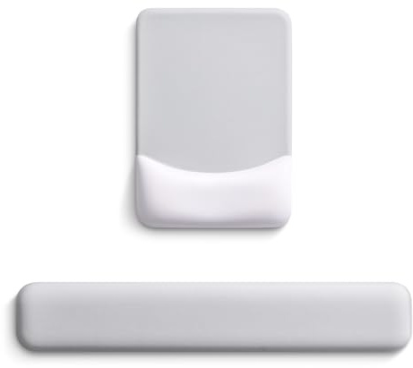 AOKSUNOVA Ergonomisches Mauspad Mousepad mit Handgelenkauflage Handgelenkstütze Tastatur Gelkissen Tastatur Handauflage Grau