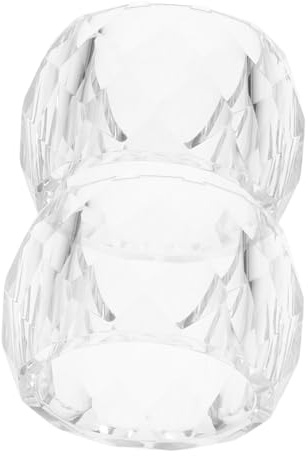 Cabilock 2piezas Servilleteros Cristal Transparentes Con Diseño Multifuncional Para Decoración De Mesa Bodas y Fiestas Para Comedor Elegante y Seguro