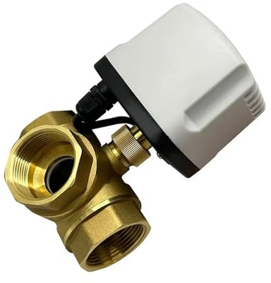 BADIKA DREI-Wege-Kugelhahn 1/2'' 3/4'' 1'' 1-1/4'' IP65 Wasser. Proof Messing Motorisierte Kugel Ventil 3-Draht 2 Control T Typ 3 Weg Elektrische Kugel Ventil(1/2,L_220VAC_CR03)