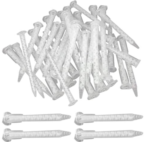 Ugello di miscelazione epossidica 50pcs tubi di ugello a miscelatore epossidico statico punta di miscelazione per cartucce applicatore adesive da 50 ml