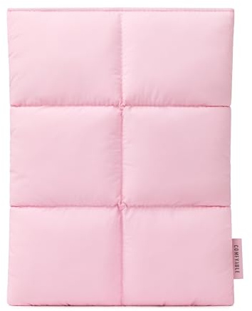 Comfyable Puffy Tablet-Hülle 7-8 Zoll kompatibel mit iPad mini 7 2024 A17 Pro, Mini 6 2021 A15, Gesteppte Puffer-Tablet-Tasche für Damen und Herren, Bonbonrosa