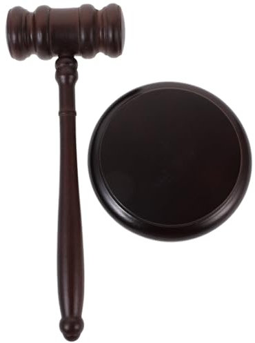 NihaoWXM Mazo Juez Martillo de Juez, minijuego de Madera, Accesorios Redondos for Corte de Abogados, mazo de Abogado para Juez, subasta