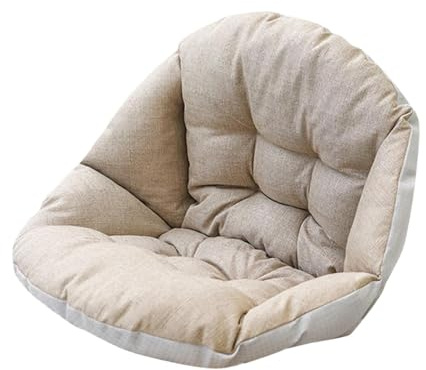KiBcsLic Cojín para Silla de Columpio con Respaldo, Almohadilla de Repuesto Ligera para Jardín, Camello, Individual