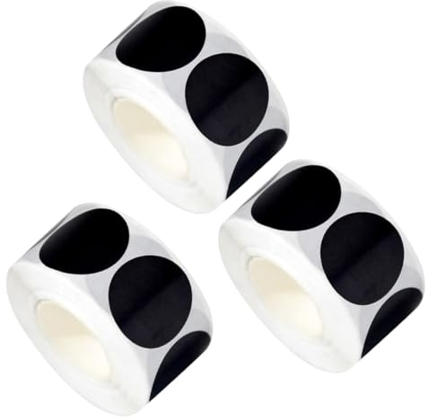 SHINEOFI 3rollos Etiquetas Para Tarros De Especias Etiquetas De Pizarra Reutilizables Adhesivas Para Tarros De Especias Organizacion De Cocina Redondas Negras Para De Despensa