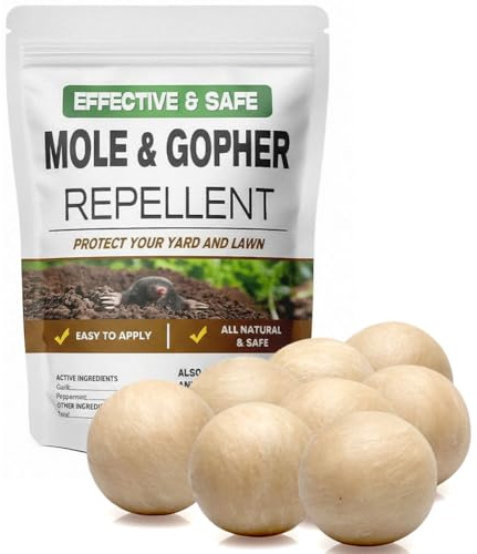 LEBMP Repellente per talpe, repellente per roditori, repellente per arvicole all'aperto, deterrente per marmotta, armadillo per giardino, controllo talpe, tiene la talpa fuori dal cortile, sicuro