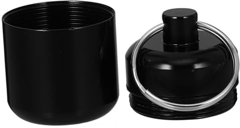 Toddmomy Portable Waterproof Metal Earplug Case with Keyring, Small Earbud Storage Box for Travel and Concerts, Noise-reducing Earplug Holder in Black