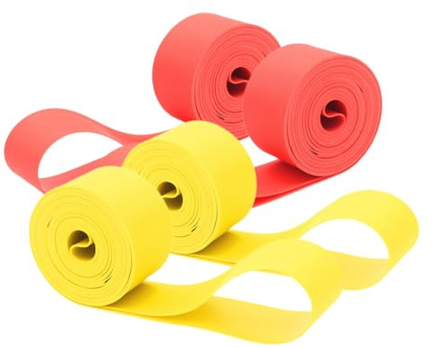 NOLITOY 4 Rolls PVC Bike Tire Liner Rim Tape Puncture Protection for Road and Mountain Bikes Lightweight Tubeless Rim Strip Easy Installation with Elasticity and Wear Resistance
