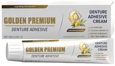 Crema Adesiva per Dentiere per un Confort Naturale - Tenuta Sicura per un Sorriso Fiducioso, Stabilità Confortevole Tutto il Giorno per Esaltare il Tuo Aspetto Naturale(1pc)