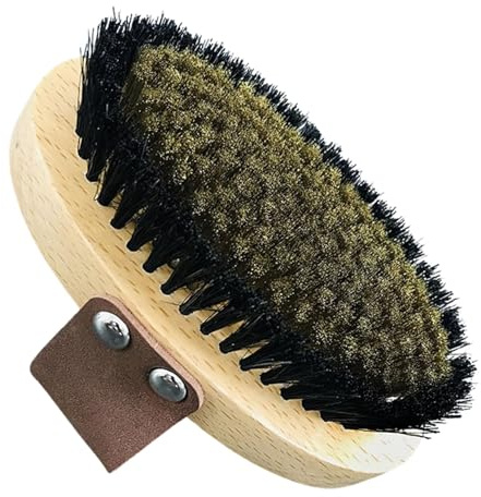 GREATRICH Brosse de Drainage Lymphatique avec fils de Cuivre fins, Brossage a Sec Drainage Lymphatique en Bois avec Poils Naturels, Brosse Corps a Sec pour Dry Brush, Soin Corporel Anti-Cellulite