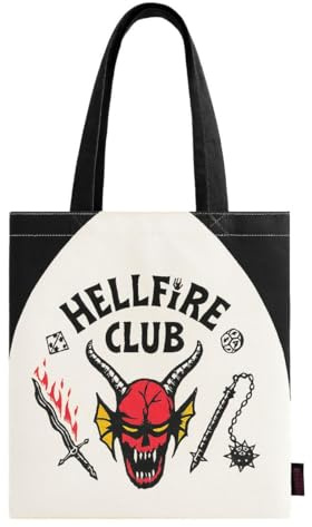 Stranger Things Reusable Bag with Official Print | Large Shopper for Supermarket, School or Travel