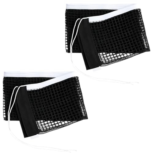 Rete da ping pong in poliestere, 178 x 15 cm, per ping pong senza supporto, universale, resistente, per giochi interni ed esterni, colore nero