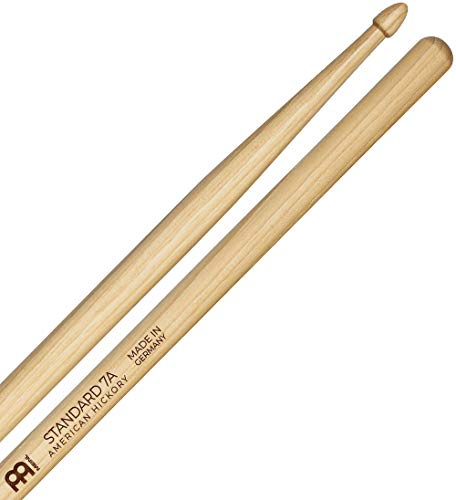 Meinl Stick & Brush 7A Standard Drumsticks (16 Zoll) - American Hickory - Schlagzeug Sticks (SB100) | U.S. Hickory Drum Sticks, Eichelspitze, mittlere Kegel, Gewicht und Tonhöhe abgestimmt