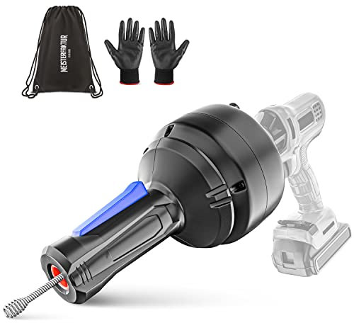 Meisterfaktur Spirale per la pulizia dei tubi Pro [5 m] – Meccanismo innovativo – Spirale di scarico ideale per una rapida pulizia dei tubi. La spirale per tubi per veri fai da te