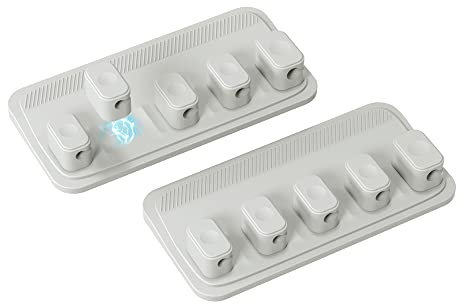 Kabelmanagement, magnetischer Kabelclip, Schreibtisch-Organizer, SHEEAST, Mehrzweck-Kabelhalter, Desktop-Kabelhalter, 2 Stück für USB-C-Kabel, Mikrokabel, haftet auf Holz, Marmor, Metall, Glas, Grau