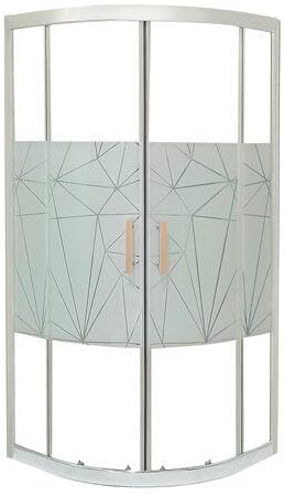 ONDÉE Porte de douche EKLA 90x90x185cm Façade coul cercle verre trempé 6mm