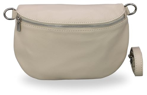 Brise Art AFIA Damen Bauchtasche Echtleder Handgefertigt Crossbody Bag | Damen Umhängetasche, Echtes Leder, Schultertasche mit Ledergurt, 3 Fächer, Wasserabweisend, Made in Italy