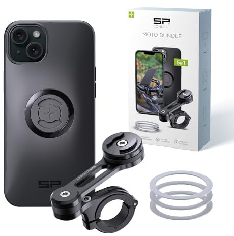 SP CONNECT Moto Bundle | SPC+ | kompatibel mit iPhone 15 Plus Handyhalter für Motorrad Bike Moped Roller | Gadget Halterung für Navi