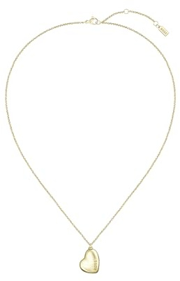 BOSS Jewelry Halskette mit Anhänger für Damen Kollektion HONEY in Gelbgold mit einem Herz-Anhänger - 1580574