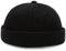 UILYNIU Schwarzer Docker Cap, Mütze Herren, Cap Ohne Schirm, Fischermütze, Verstellbar Hafenmütze, Seemannsmütze (Schwarz)