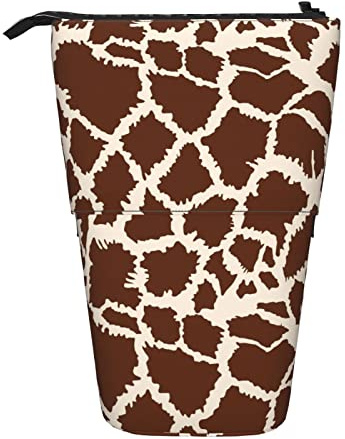 fifbird Lustiges Teleskop-Federmäppchen mit Giraffen-Motiv, Ständer, Stifthalter mit Reißverschluss, Make-up-Tasche, Stiftetasche, merhfarbig, Einheitsgröße, Teleskop-Federmäppchen