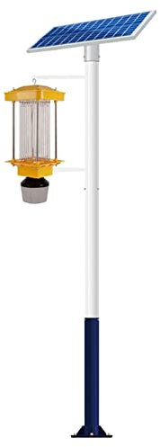 Piège à Mouches Solaire UV extérieur 3500 V 2 en 1 entièrement Automatique, Lampe antiparasitaire agricole 395 nm, étanche IPX7, Lampe Anti-moustiques pour Ferme d'étang à Poissons, 10-15 Mu, A