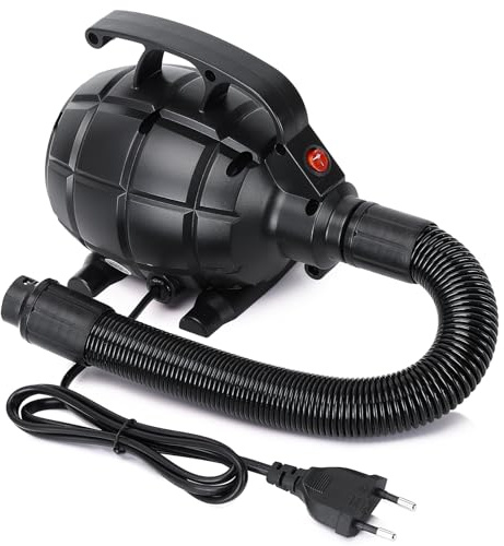 ROMELANDS Luftpumpe für Aufblasbare Gegenstände, Elektrische Luftmatratzenpumpe mit 4 Düsen, Tragbarer Schnellfüller zum Aufblasen und Entleeren für Outdoor-Camping, Pool-Schwimmer, Pool-Spielzeug