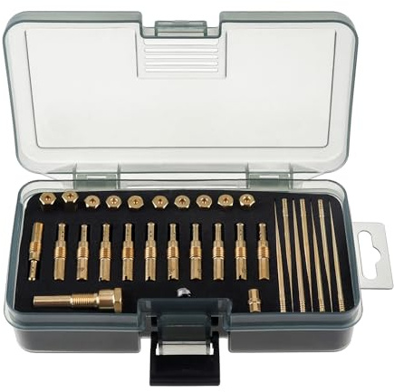 Kit de 30 pièces Windance pour carburateur principal à injection lente, tube d'émulsion, buses en laiton modifiées, compatible avec CVK PWK PWM/PE 26/28 (8 trous)